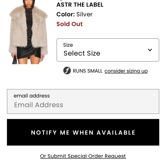 Women's Astr Lynx Faux Fur Jacket in Silver - Picture 4 of 4